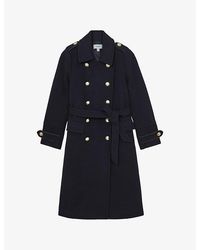 Reiss - Farley Double-Breasted Wool-Blend Coat - Lyst