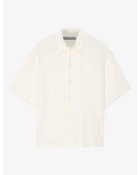 AllSaints - Archer Resort-Collar Linen-Blend Shirt - Lyst