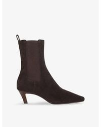 Dune - Odele Wide-Fit Suede Heeled Ankle Boots - Lyst