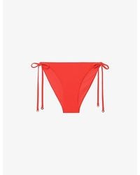 Reiss - Riah Side-Tie Stretch-Woven Bikini Bottoms - Lyst