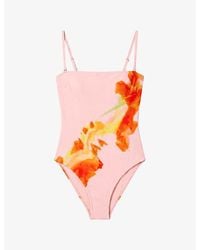 OMNES - Ibiza Floral-Print Swimsuit - Lyst