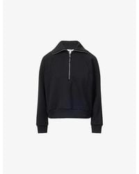 Spanx - Airessentials Half-Zip Stretch-Jersey Sweatshirt - Lyst