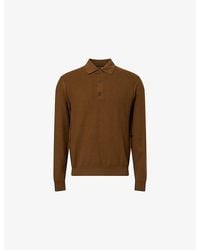 Tom Ford - Regular-Fit Long-Sleeves Silk And Cotton-Piqué Polo Shirt - Lyst