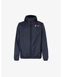 COMME DES GARÇONS PLAY - Comme Des Garçons Play X K-Way Brand-Print Regular-Fit Shell Hooded Jacket - Lyst