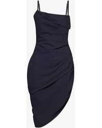 Jacquemus - Saudade Open-back Asymmetric Woven Mini Dress - Lyst