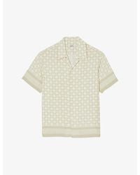Sandro - Graphic-print Loose-fit Woven Shirt - Lyst