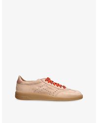 Santoni - Oly Pulse Suede Low-Top Trainers - Lyst