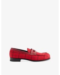 Christian Louboutin - Circ Leather And Wool Loafer - Lyst