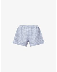 Reformation - Nora Gingham-Print Linen Shorts - Lyst