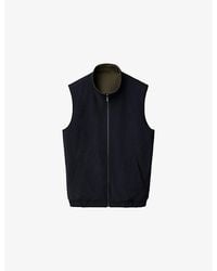 Eton - Reversible Zip-Up Stretch Wool-Blend Gilet - Lyst