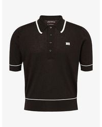 Wales Bonner - Blessings Contrast-Trim Wool Polo Shirt - Lyst