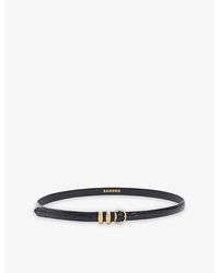 Sandro - Branded-Buckle Mock-Croc Leather Belt - Lyst