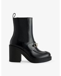 Gucci - Horsebit Ankle Boot, Leather - Lyst