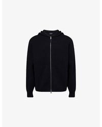 dunhill - Relaxed-Fit Patch-Pocket Cotton-And-Cashmere Knit Hoodie - Lyst