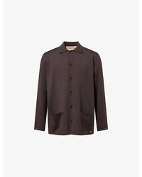 Valentino Garavani - Vlogo Signature Pointed-Collar Virgin-Wool Cardigan - Lyst