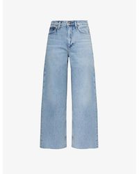Rag & Bone - Andi Wide-leg High-rise Stretch-denim Jeans - Lyst