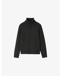 Sandro - Turtleneck Knitted Wool-Blend Jumper - Lyst