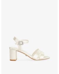 Dune - Marital Bridal Satin Heeled Sandals - Lyst