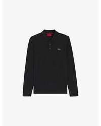 HUGO - Logo-Print Cotton-Piqué Polo Shirt - Lyst