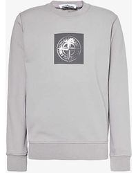 Stone Island - Compass Graphic-print Cotton-jersey Sweatshirt Xx - Lyst