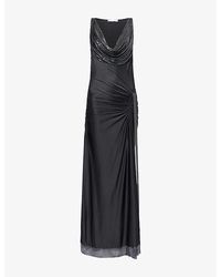 Rabanne - Robe Chainmail Jersey Maxi Dress - Lyst