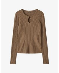 JOSEPH - Luz Rib Merino-Wool Blend Top - Lyst