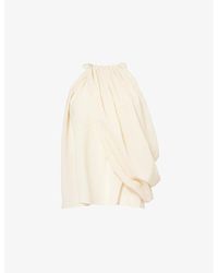 JW Anderson - Twisted Drape Halter Wool-Blend Top - Lyst