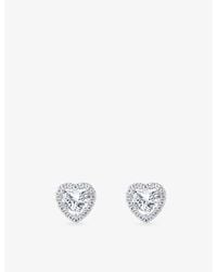 Thomas Sabo - Heart Halo 925 Sterling- And Cubic Zirconia Stud Earrings - Lyst