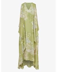 AllSaints - Venetia Floral-print Woven Maxi Dress - Lyst