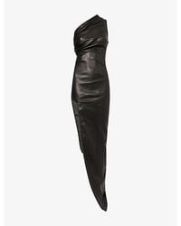 Rick Owens - Athena Asymmetrical Leather Gown - Lyst