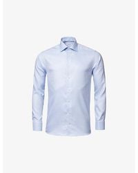Eton - Cutaway-Collar Single-Cuff Slim-Fit Cotton-Twill Shirt - Lyst