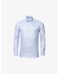 Eton - Cutaway-Collar Single-Cuff Slim-Fit Cotton-Twill Shirt - Lyst