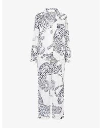 Desmond & Dempsey - Printed Regular-Fit Cotton-Poplin Pyjama Set - Lyst