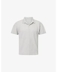 Homme Plissé Issey Miyake - Basics Pleated Knitted Polo Top - Lyst