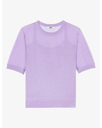 Maje - Two-In-One Short-Sleeve Knitted Jumper - Lyst