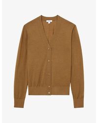 Reiss - Simi V-Neck Wool Cardigan - Lyst