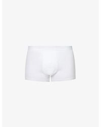 Derek Rose - Jack Branded-Waistband Stretch-Cotton Trunks - Lyst
