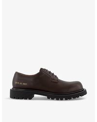 Common Projects - Chunky Number-print Leather Derby Shoes - Lyst