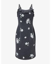 ShuShu/Tong - Sequin-Embellished Cami-Strap Wool-Blend Midi Dress - Lyst