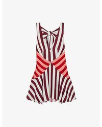 Reiss - Esme Striped Woven Mini Dress - Lyst