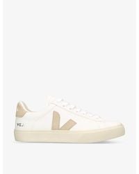 Veja - Campo V-Logo Leather Low-Top Trainers - Lyst
