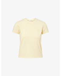 FRAME - The Vintage Baby Cotton-Blend T-Shirt - Lyst