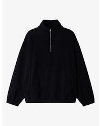 Sandro - Half-Zip Oversized-Fit Fleece Sweatshirt - Lyst