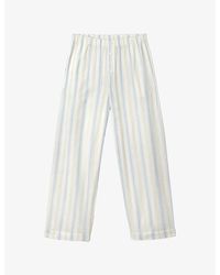 The White Company - Striped Relaxed-Fit Cotton Pyjama Trousers - Lyst