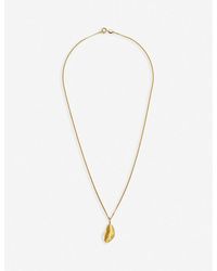 Rokus Womens Gold Fula 22ct Gold-plated Vermeil Sterling Silver Pendant Necklace - Metallic