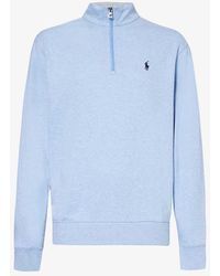 Polo Ralph Lauren - Logo-embroidered High-neck Cotton-blend Sweatshirt X - Lyst