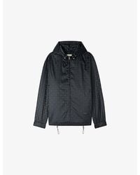 Sandro - Graphic-Print Hooded Nylon Jacket - Lyst