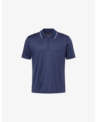 Emporio Armani - Logo Short-Sleeve Knit Polo Shirt - Lyst