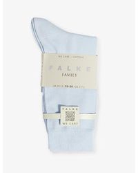 FALKE - Family Brand-Print Cotton-Blend Knitted Socks - Lyst