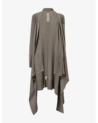Rick Owens - Draped Long Wool Cardigan - Lyst